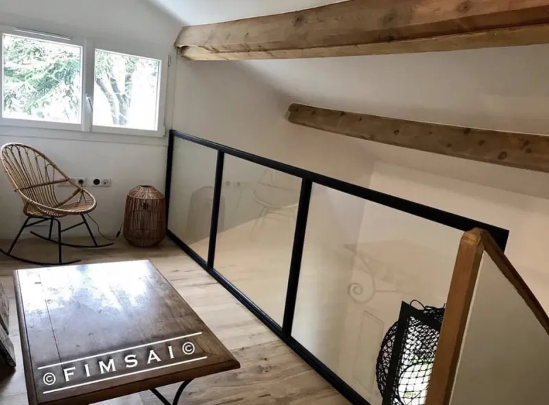 Garde corps sur mesure acier et verre feuilleté épuré et design Martigues Bouches du rhone Métallerie Ferronnerie FIMSAI